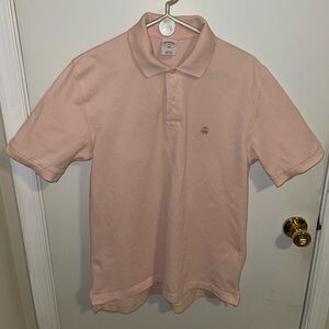 Pink Brooks Brothers Classic Men Polo Shirt Size Medium